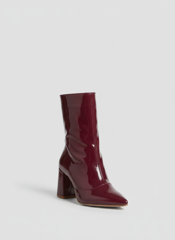 Siren Square Block Boot | Burgundy
