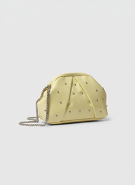 The Nova Ruched Clutch | Powder Yellow