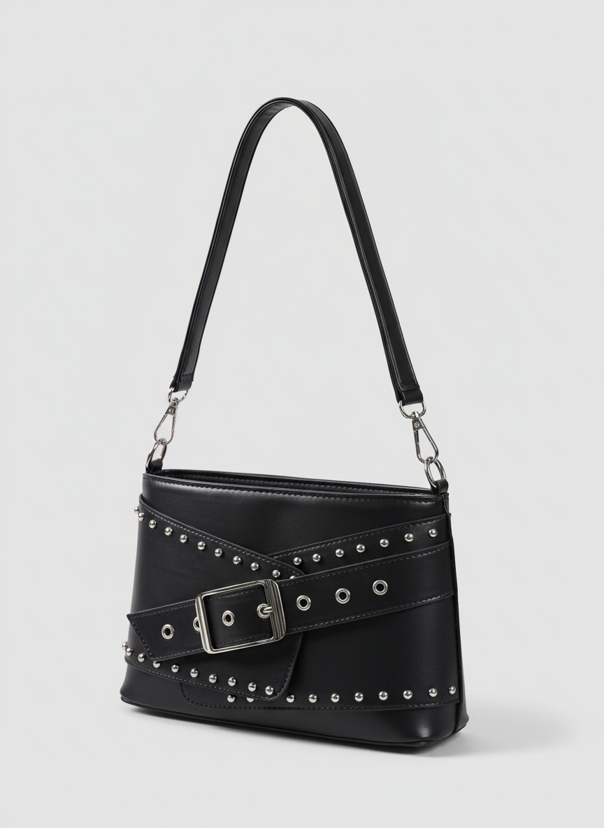 The Icon Buckle Bag - Black
