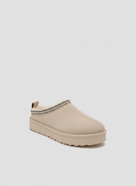 Toasty Trail Winter Mules - Beige