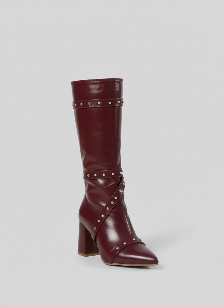 Deep Plum Voyager Knee-High Boot | burgundy