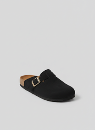 Comfy Soft Footbed Women Clogs - Black