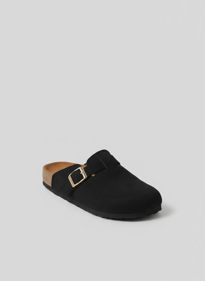 Comfy Soft Footbed Women Clogs - Black