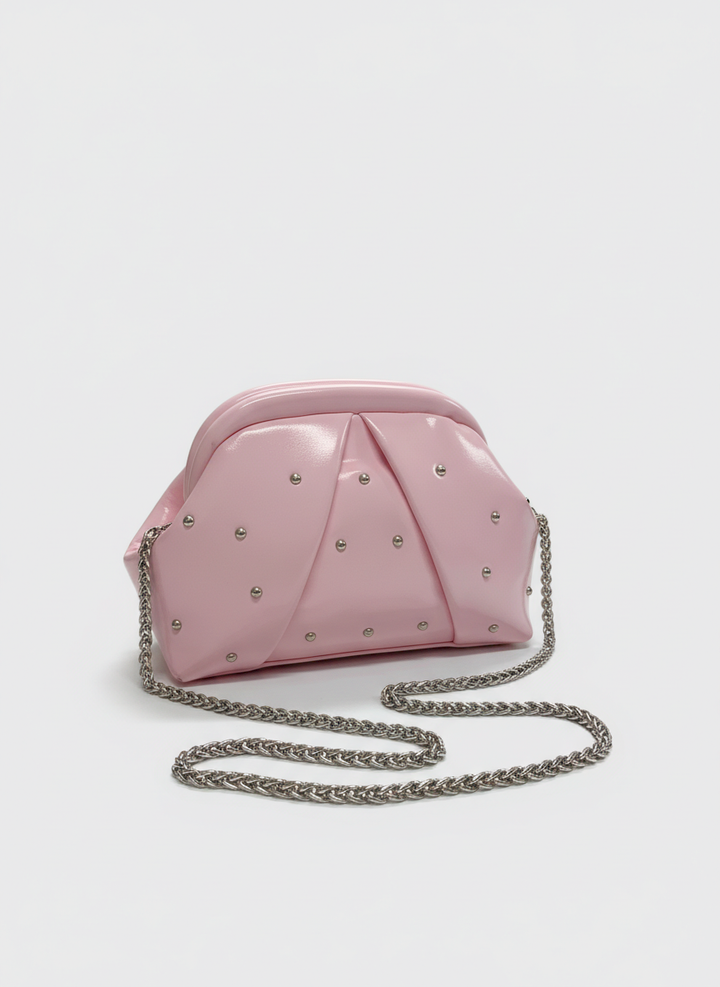 The Nova Ruched Clutch | Powder Pink