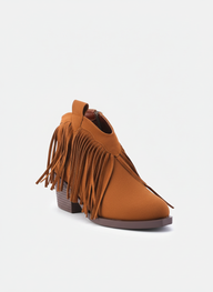 The Wild Heart Suede Ankle Booties | Camel Brown