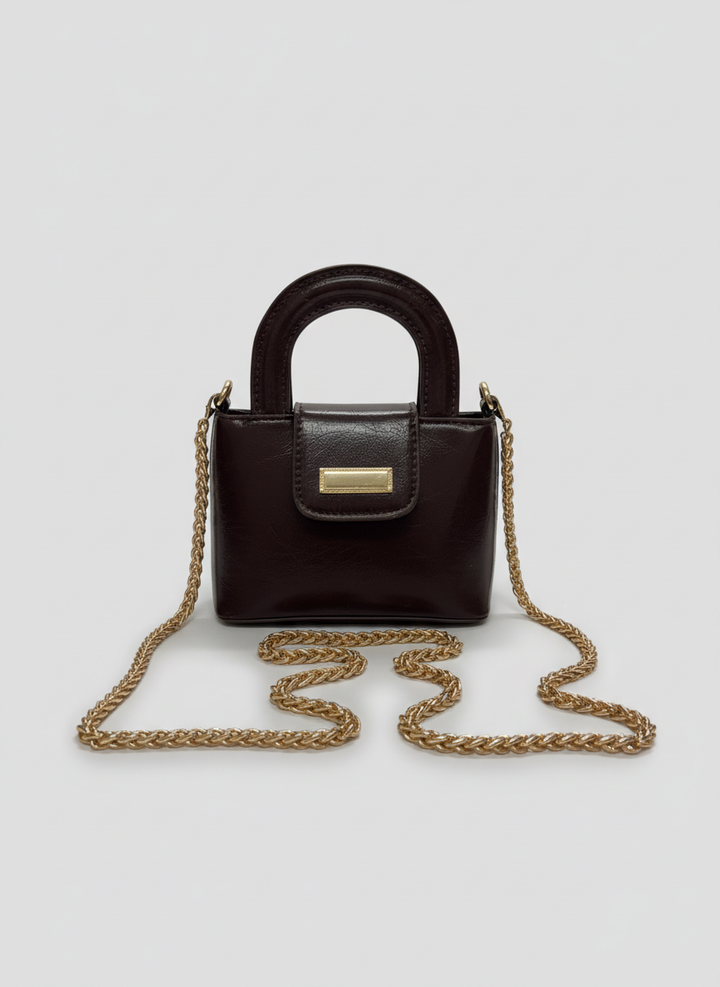 Noir Mini Satchel - Brown