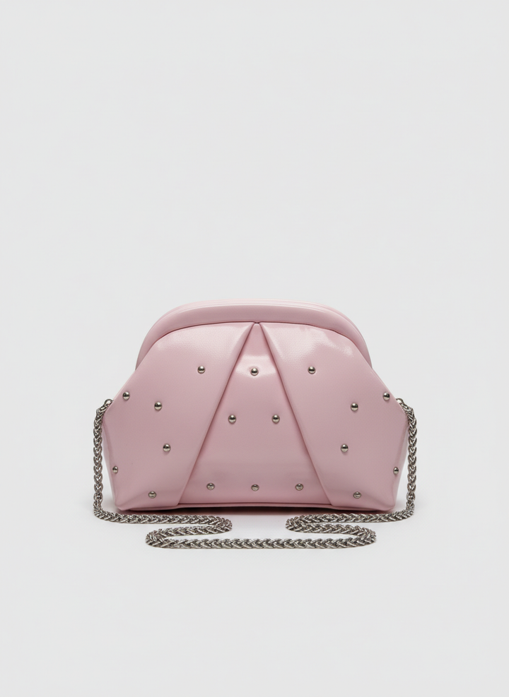 The Nova Ruched Clutch | Powder Pink