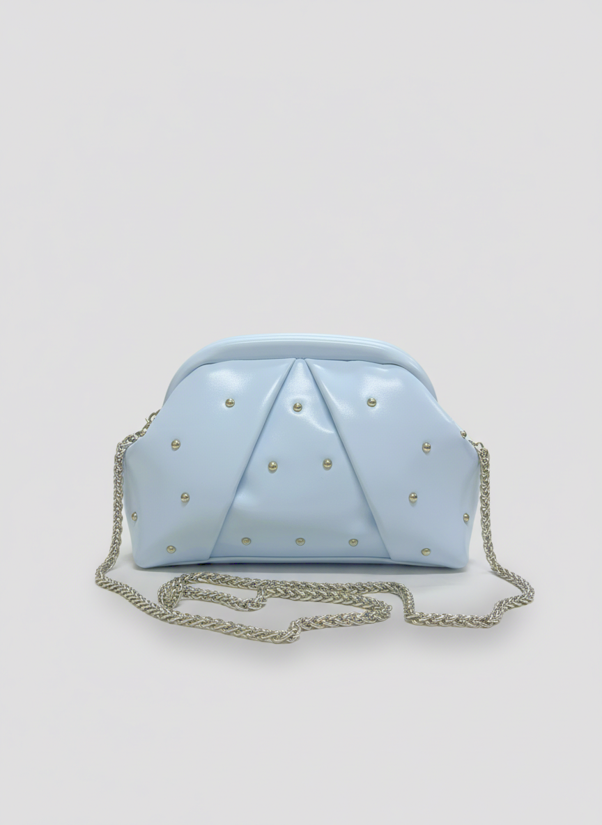 The Nova Ruched Clutch | BabyBlue