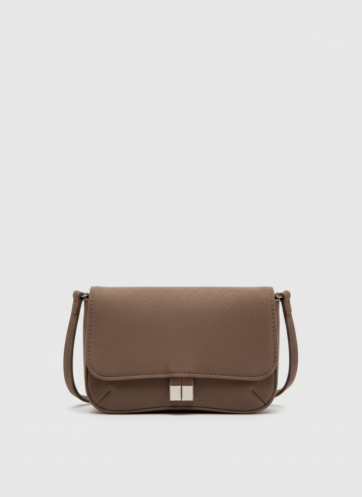 Classic Taupe Crossbody Bag