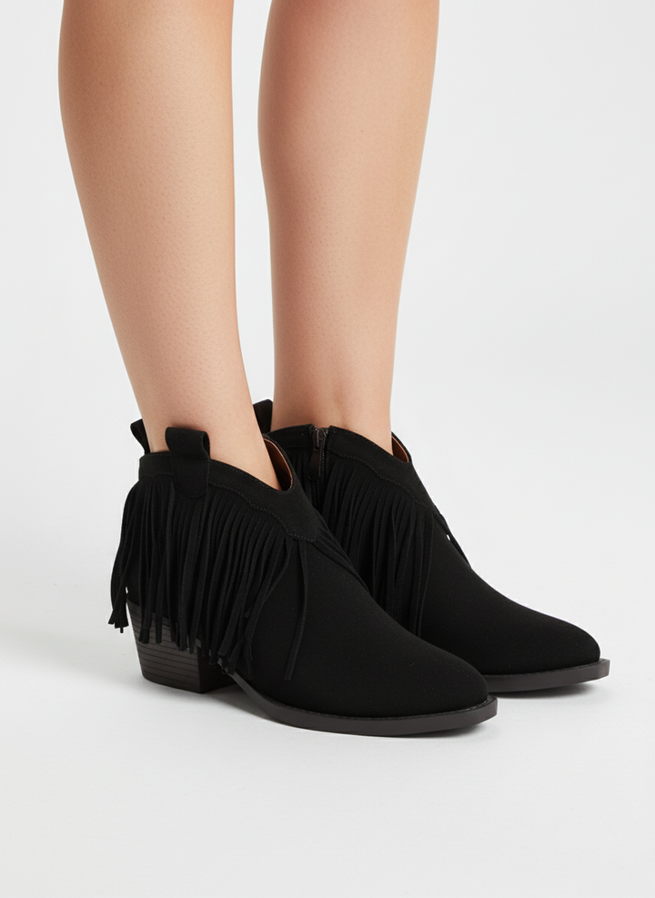 The Wild Heart Suede Ankle Booties | Black