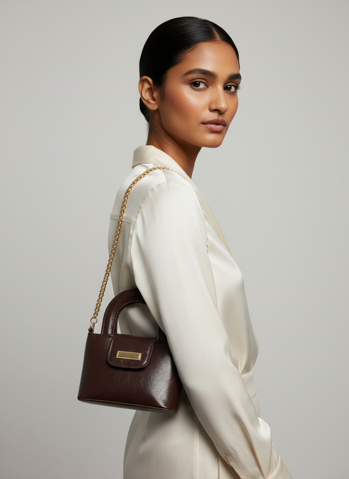 Noir Mini Satchel - Brown