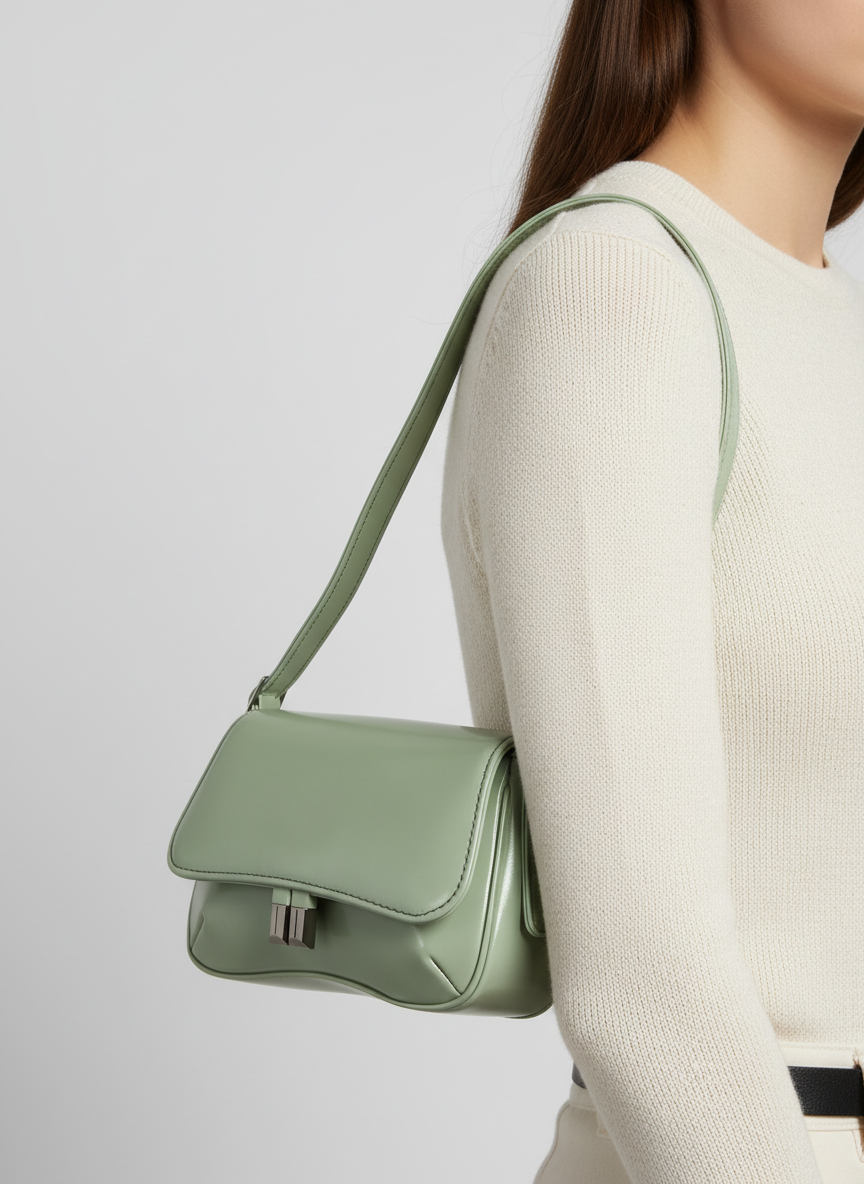 Pebbled Mini Bag – Mint