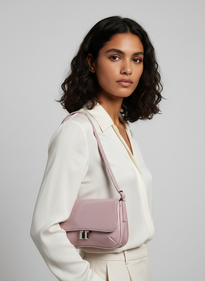 Pebbled Mini Bag – Powder Pink
