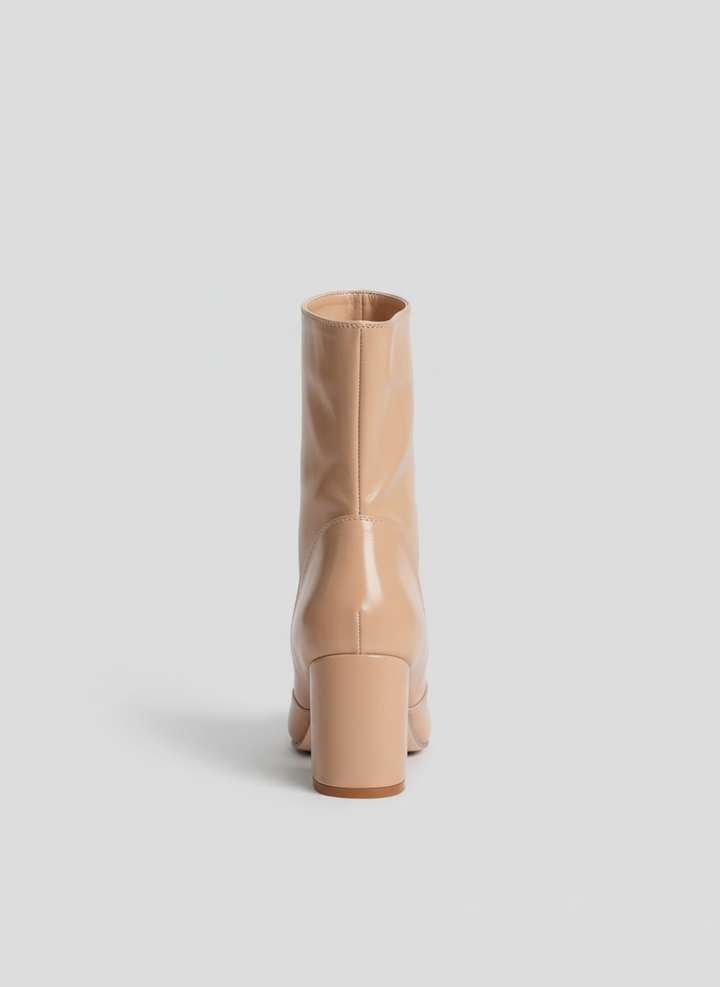 Siren Square Block Boot | Beige