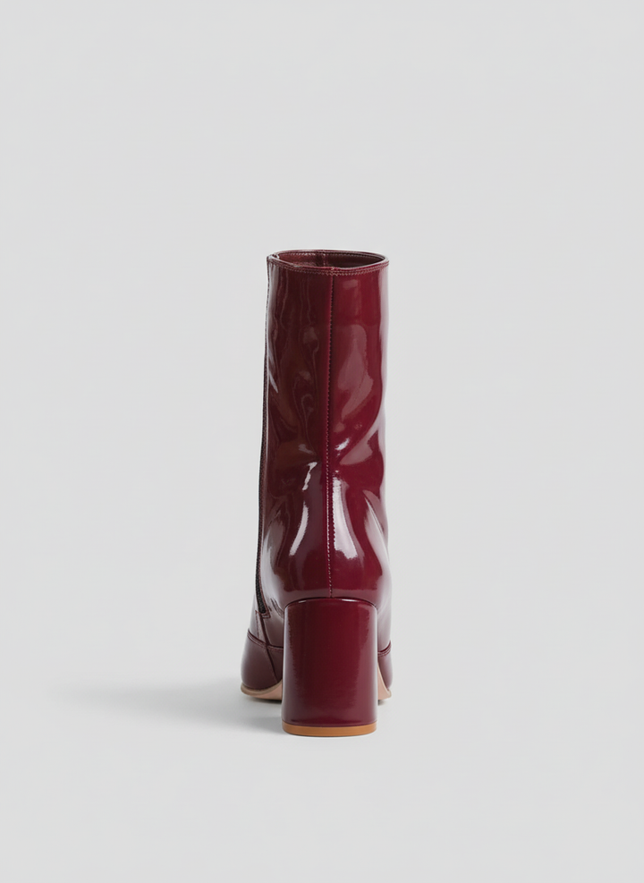 Siren Square Block Boot | Burgundy
