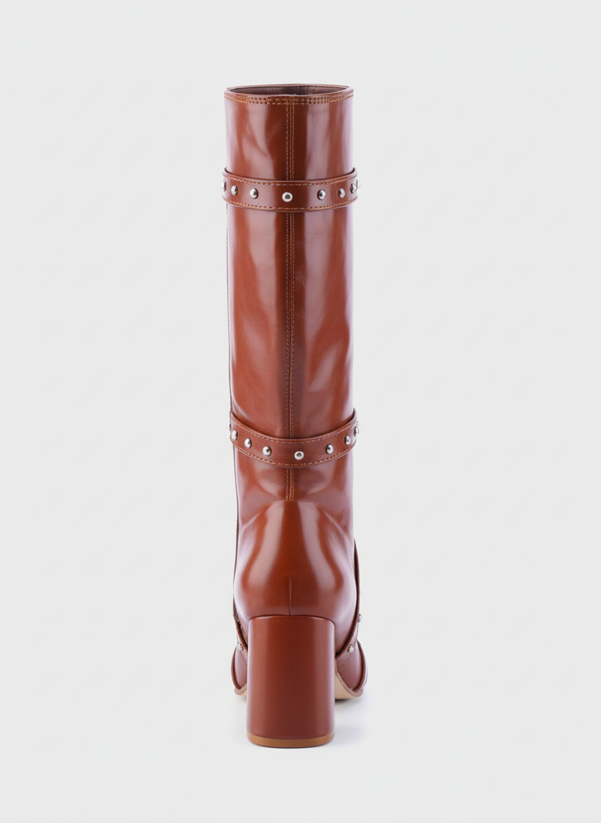 Cognac Voyager Knee-High Boot | Havane