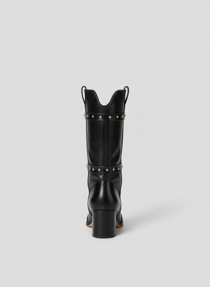 Deep Plum Voyager Knee-High Boot | Black