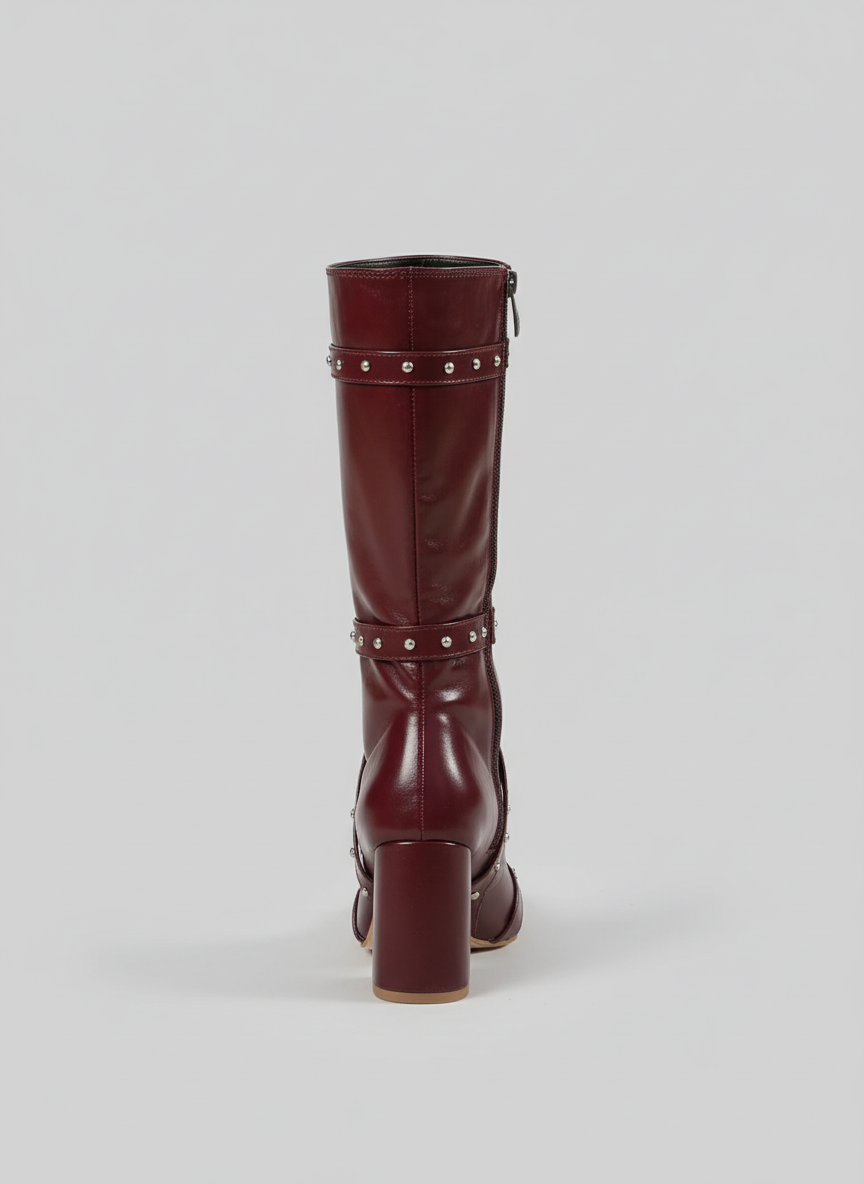 Deep Plum Voyager Knee-High Boot | burgundy