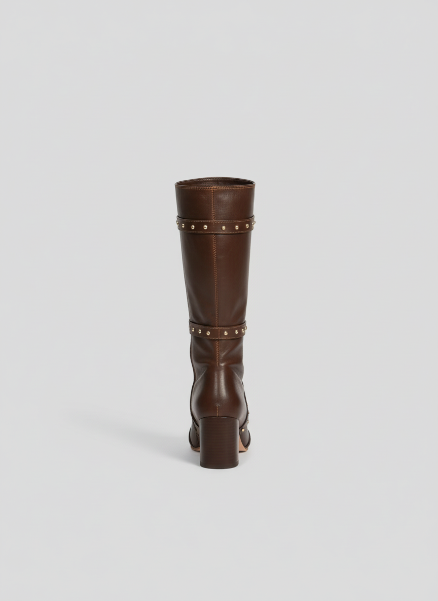Deep Plum Voyager Knee-High Boot | Brown
