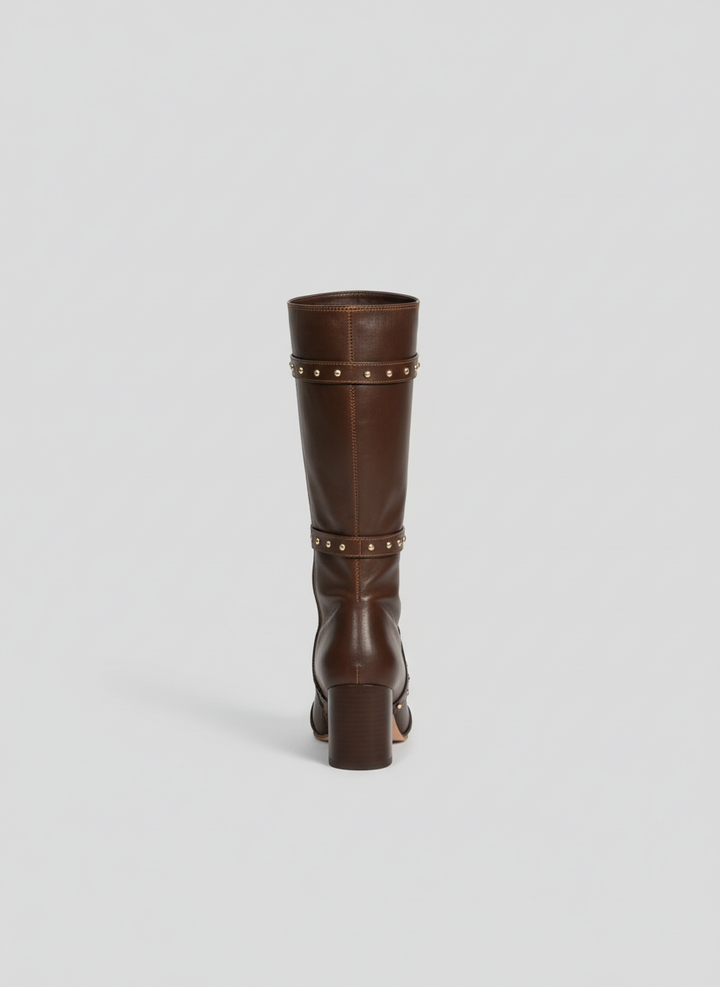 Deep Plum Voyager Knee-High Boot | Brown