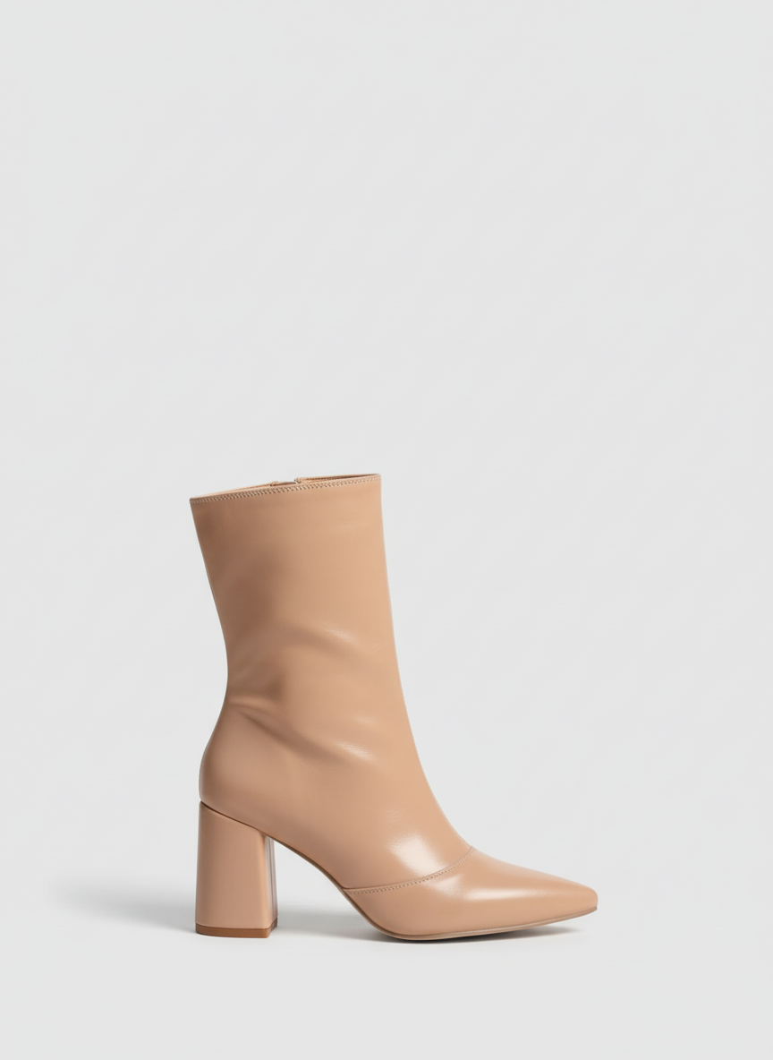 Siren Square Block Boot | Beige