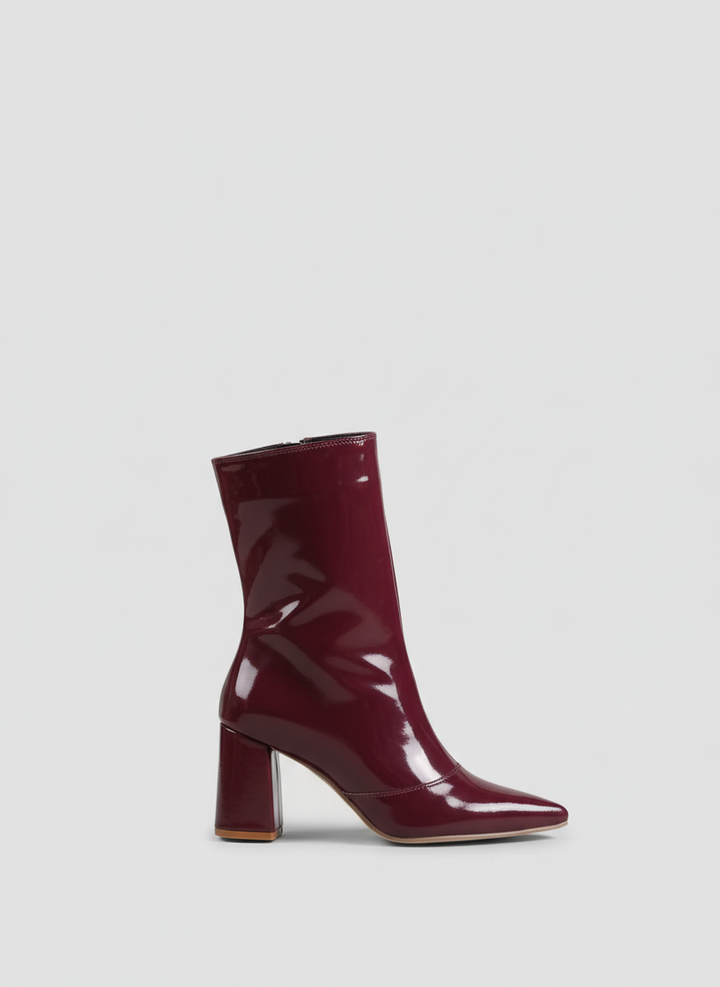 Siren Square Block Boot | Burgundy
