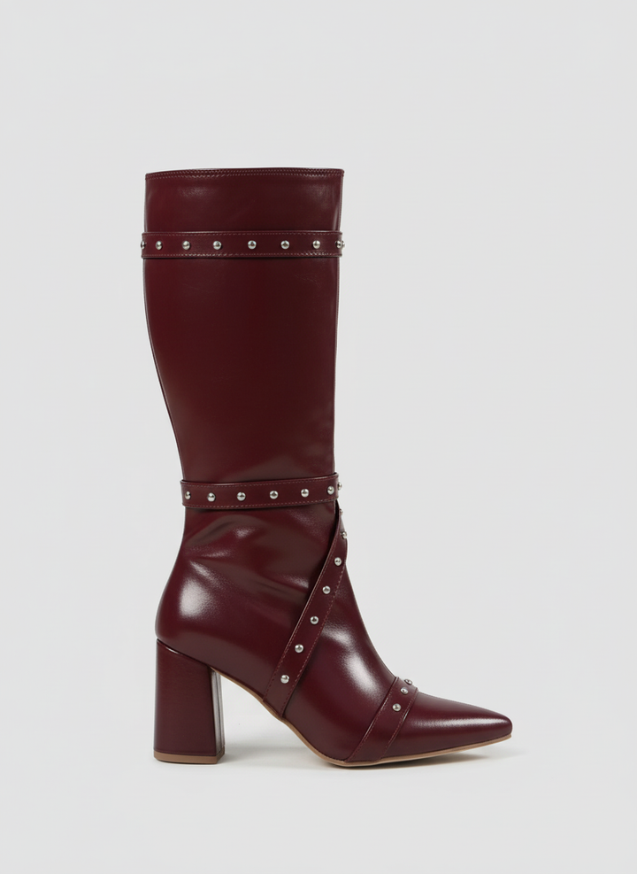 Deep Plum Voyager Knee-High Boot | burgundy