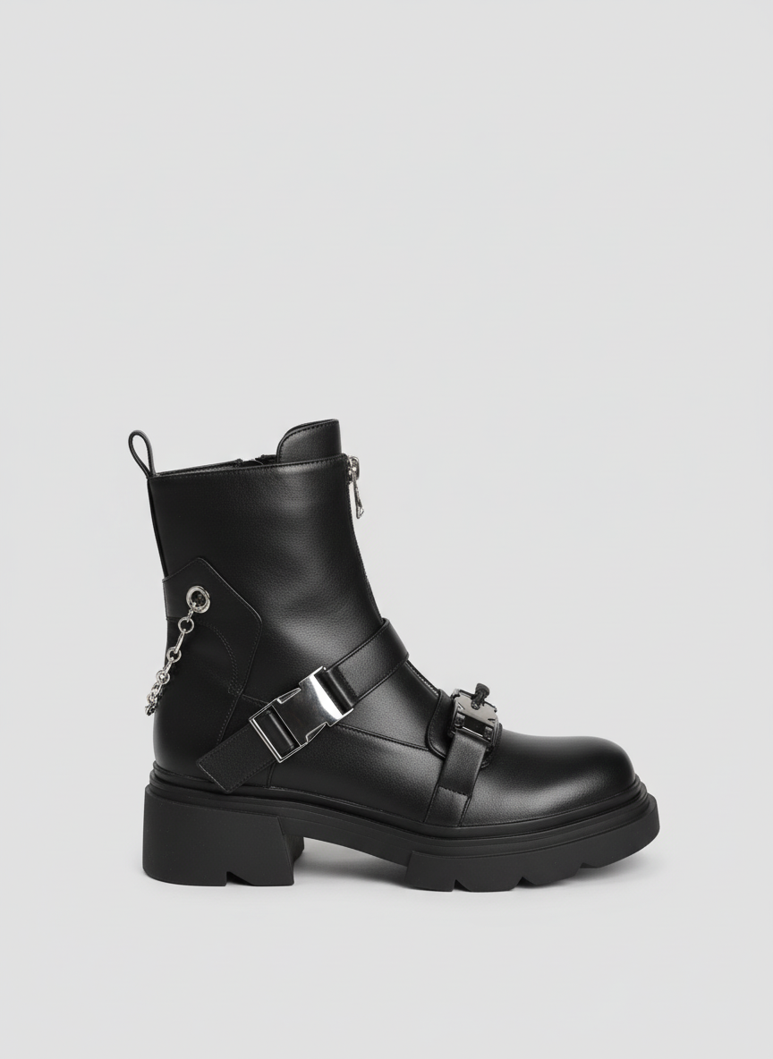 Rebel Chain Boots | Black