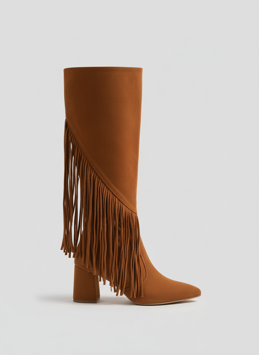 Wildheart Fringe Knee Boot| Havane