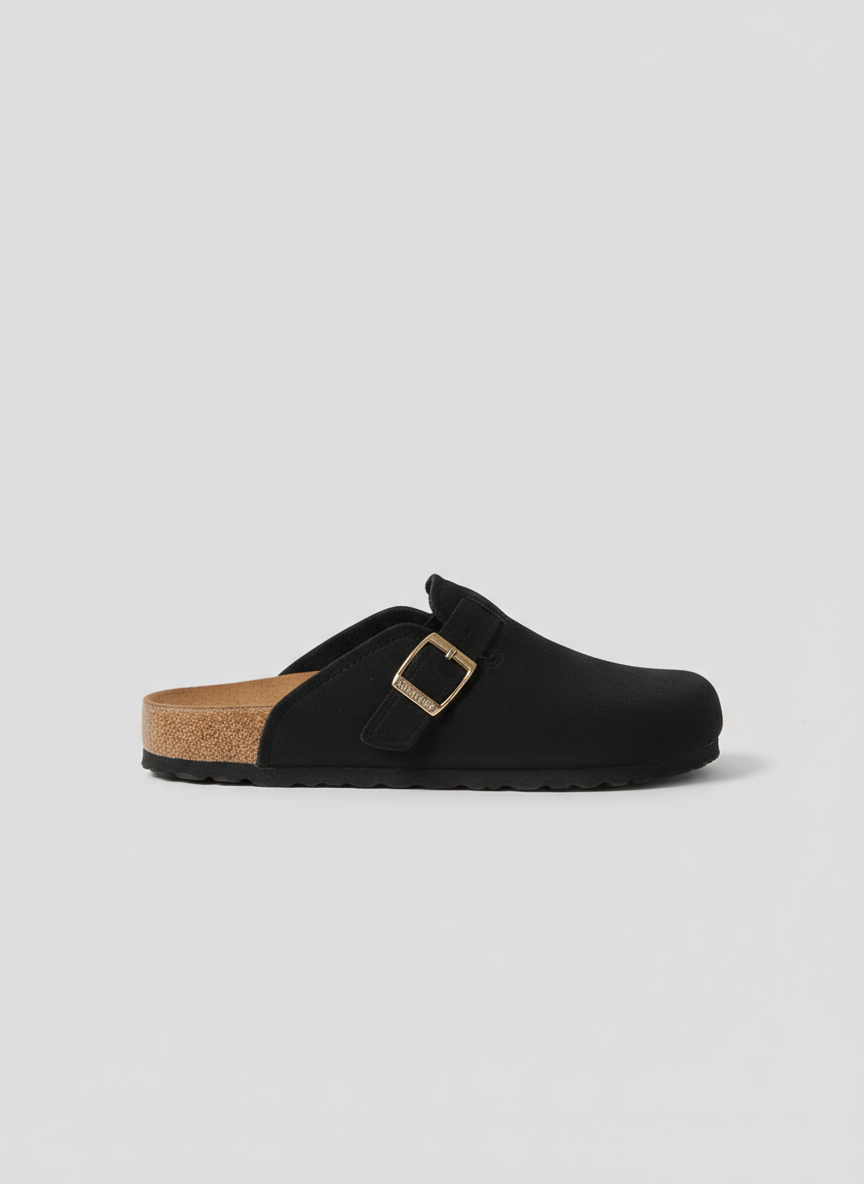 Comfy Soft Footbed Women Clogs - Black