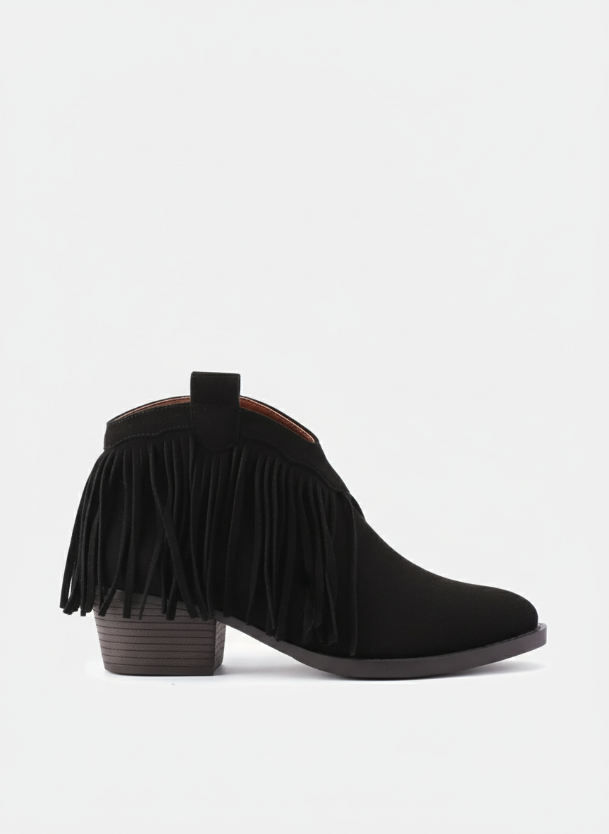 The Wild Heart Suede Ankle Booties | Black