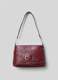 The Icon Buckle Bag - Burgundy