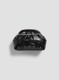 The Nova Ruched Clutch | Black