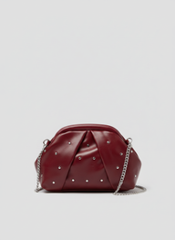 The Nova Ruched Clutch | Burgundy
