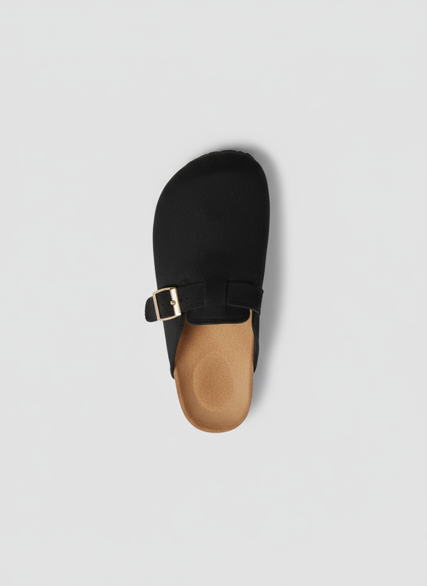 Comfy Soft Footbed Women Clogs - Black