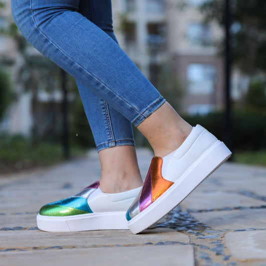 Color Mania 5 Strap Slip On Sneakers
