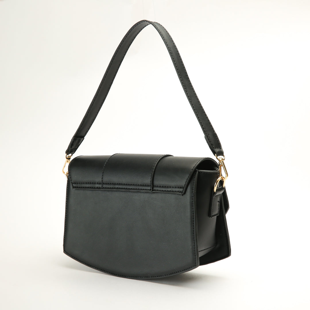 Elegance Embroidered Crossbody Bag - black