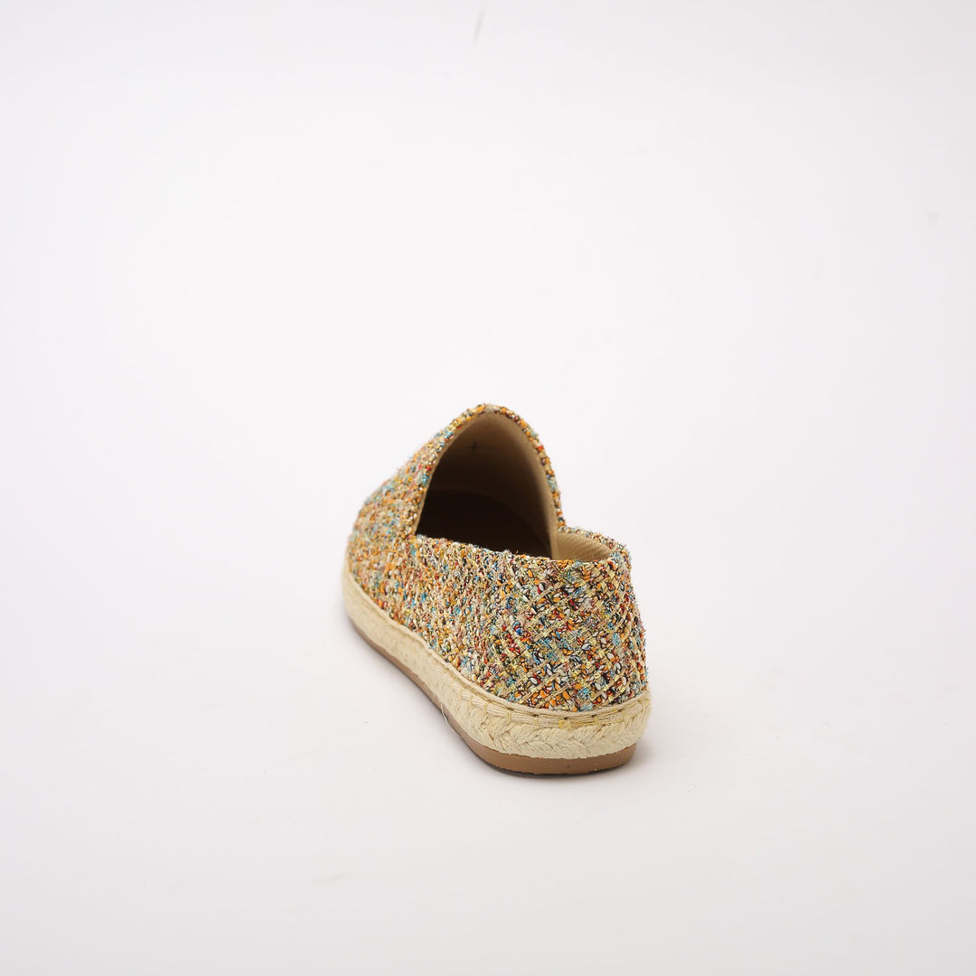 Colorful Glittery Slip On Espadrilles