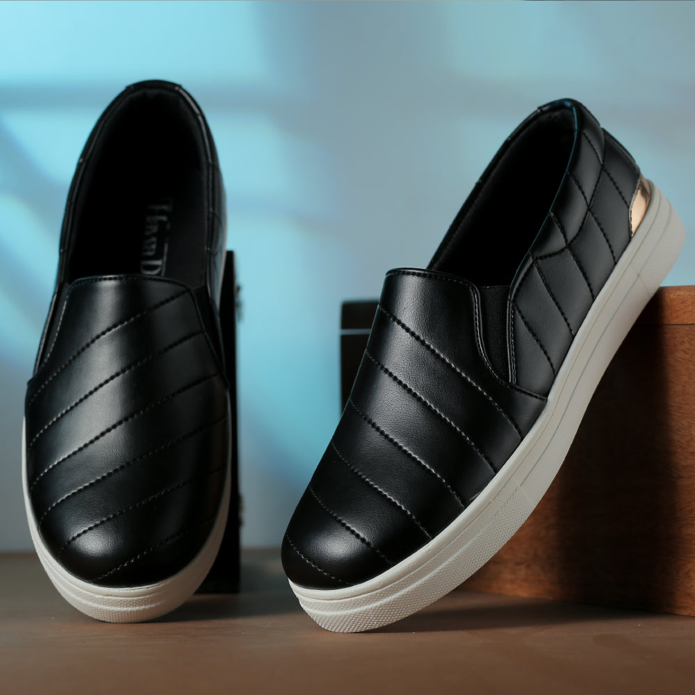 Flat Slip On Leather Sneaker