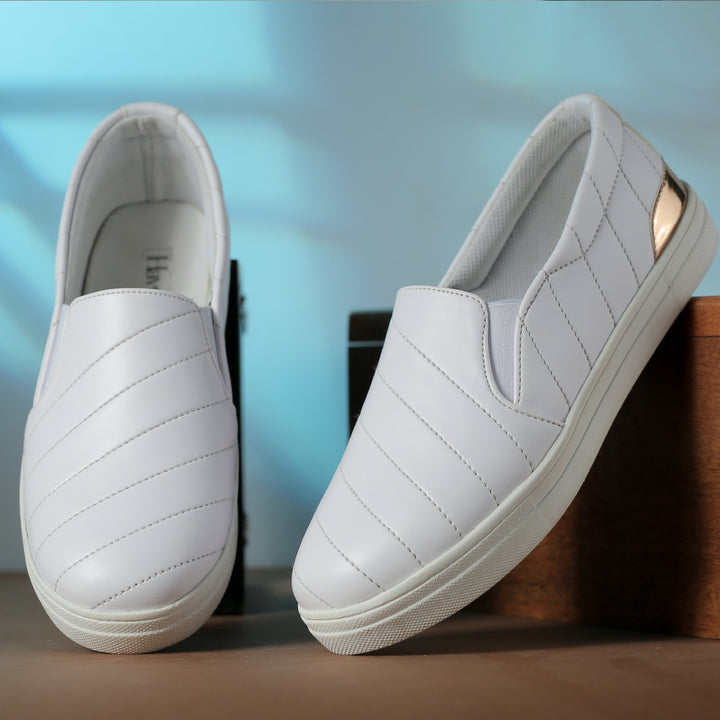 Flat Slip On Leather Sneaker